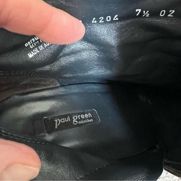 Paul Green black leather high heel booties - Picture 11 of 11